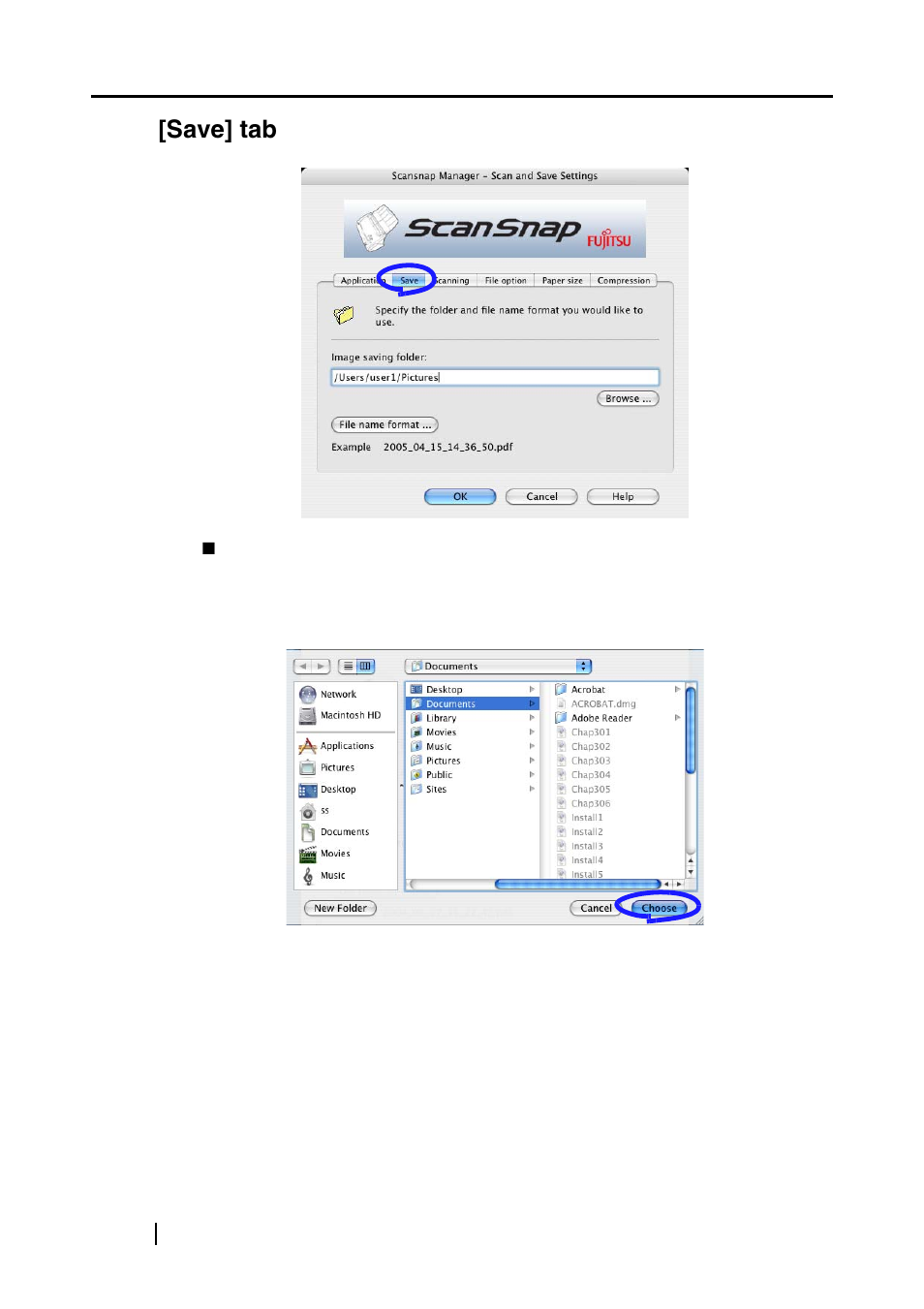 Save] tab | FUJITSU fi-5110EOXM User Manual | Page 54 / 121