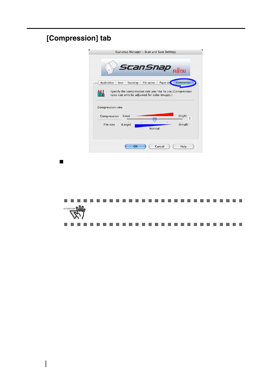 Compression] tab | FUJITSU fi-5110EOXM User Manual | Page 64 / 121