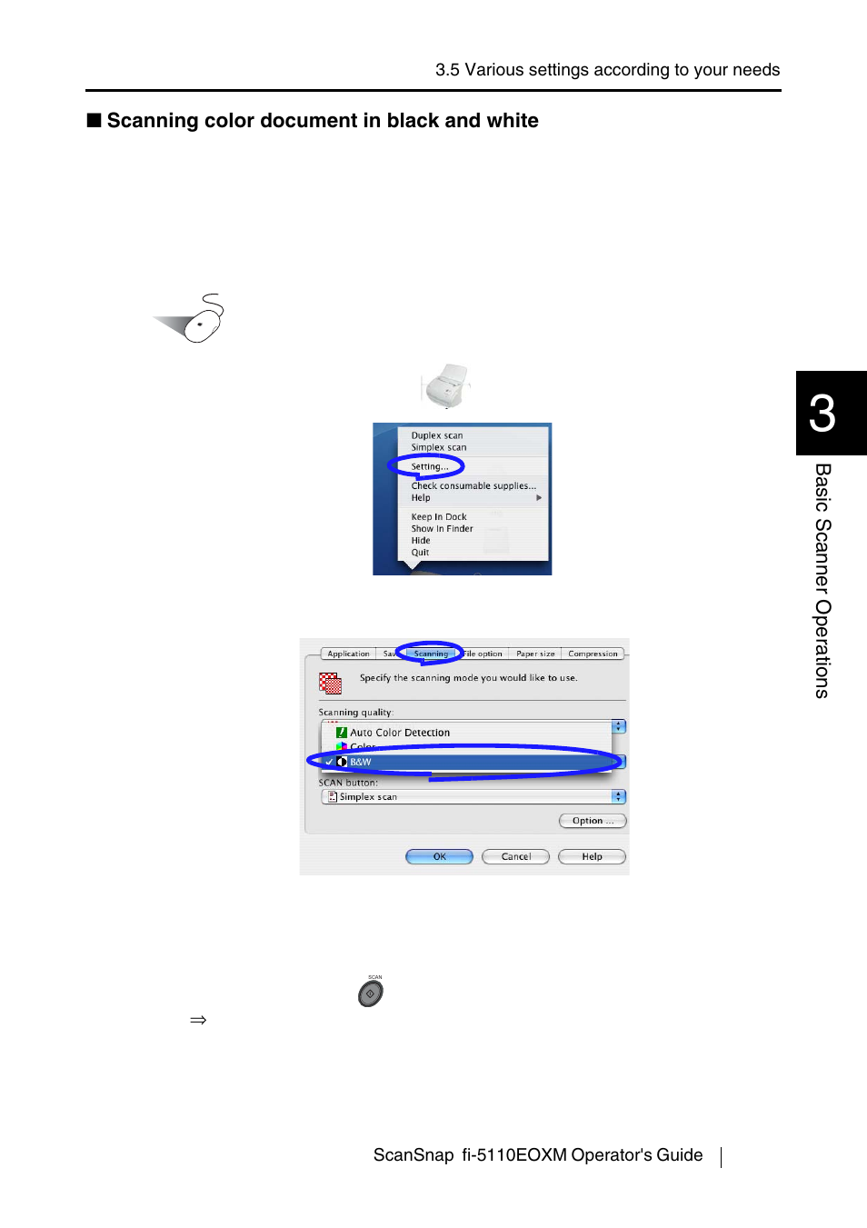 Scanning color document in black and white | FUJITSU fi-5110EOXM User Manual | Page 69 / 121