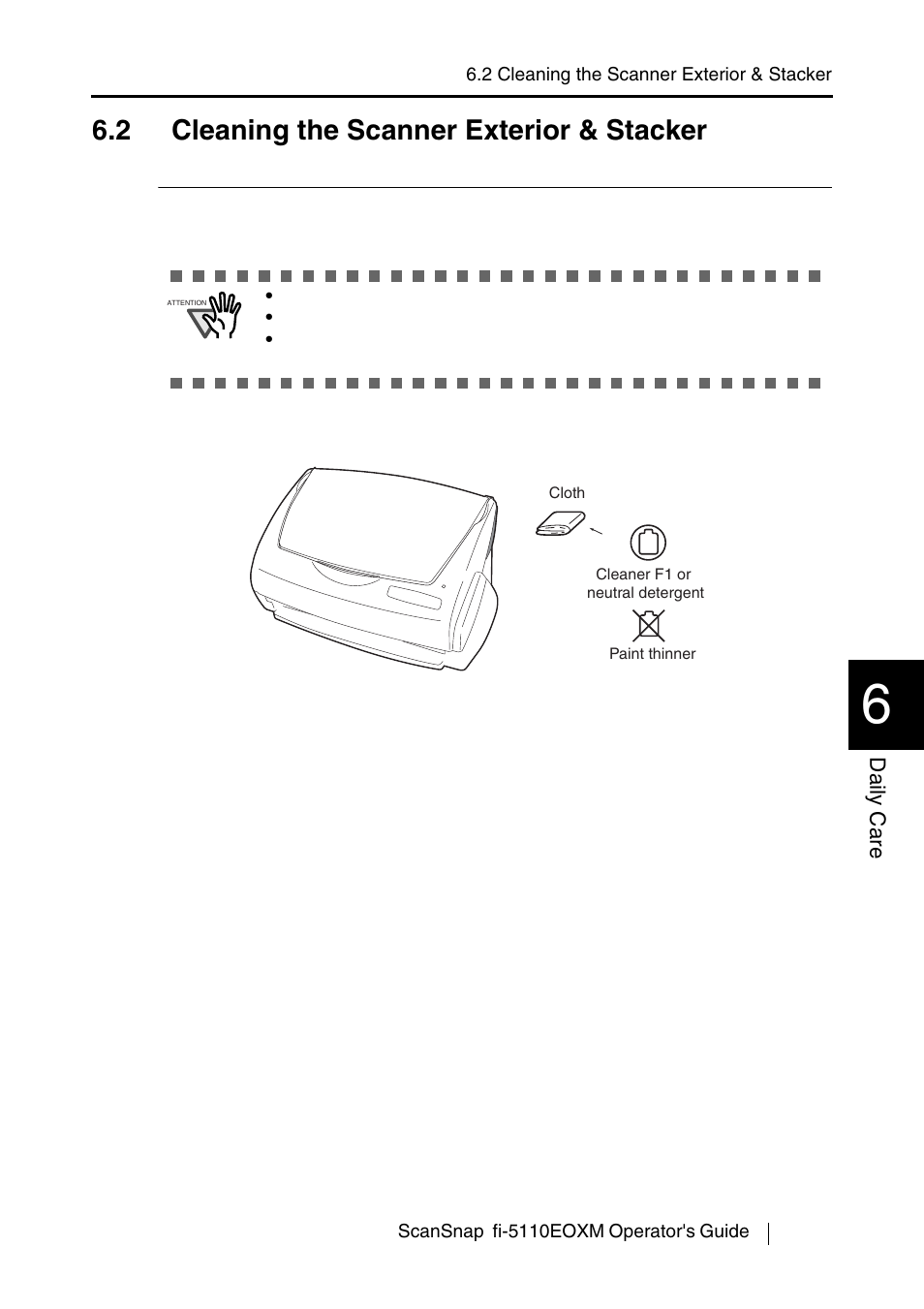 2 cleaning the scanner exterior & stacker | FUJITSU fi-5110EOXM User Manual | Page 95 / 121