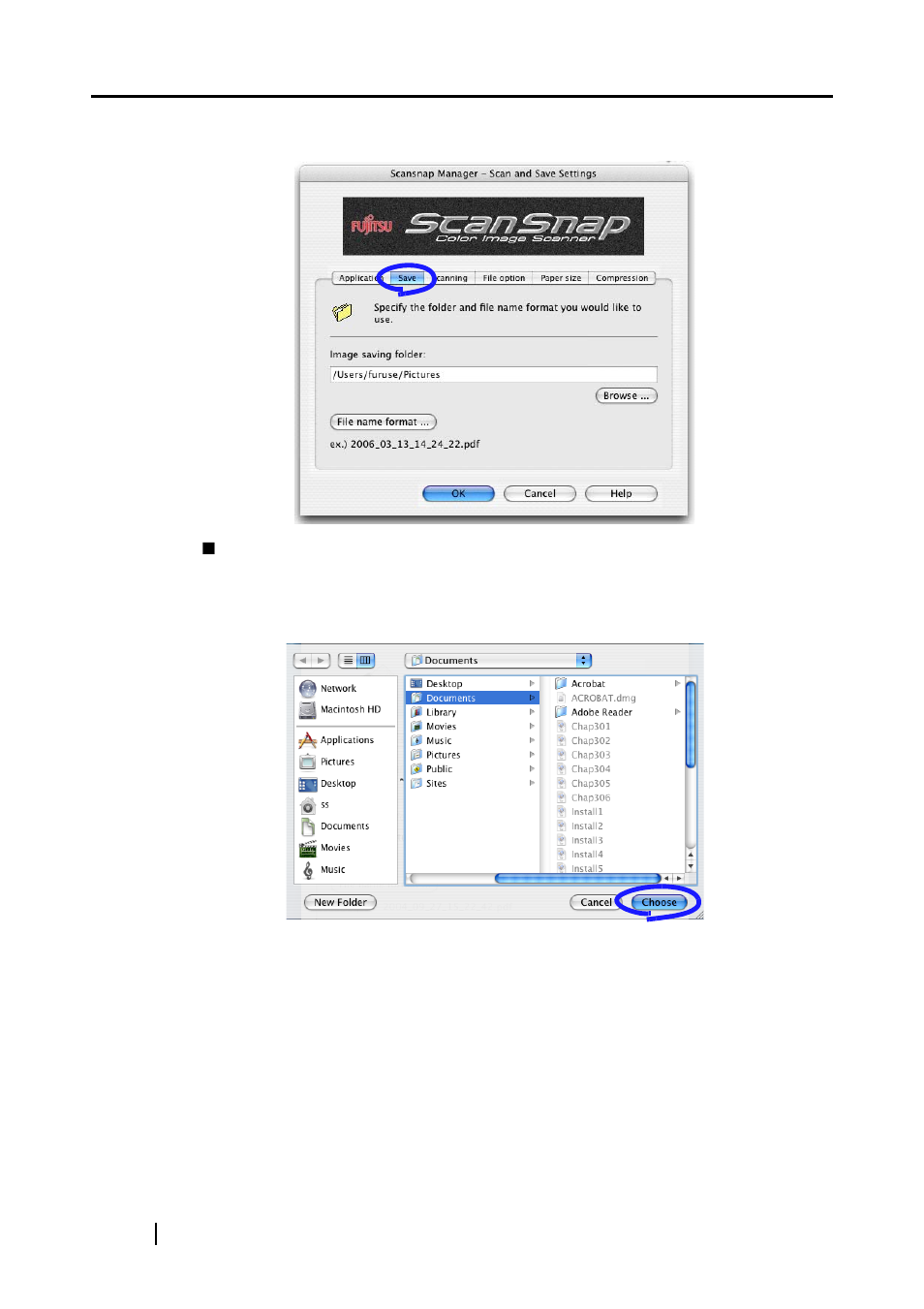 Save] tab | FUJITSU ScanSnap Color Image Scanner S510M User Manual | Page 58 / 171