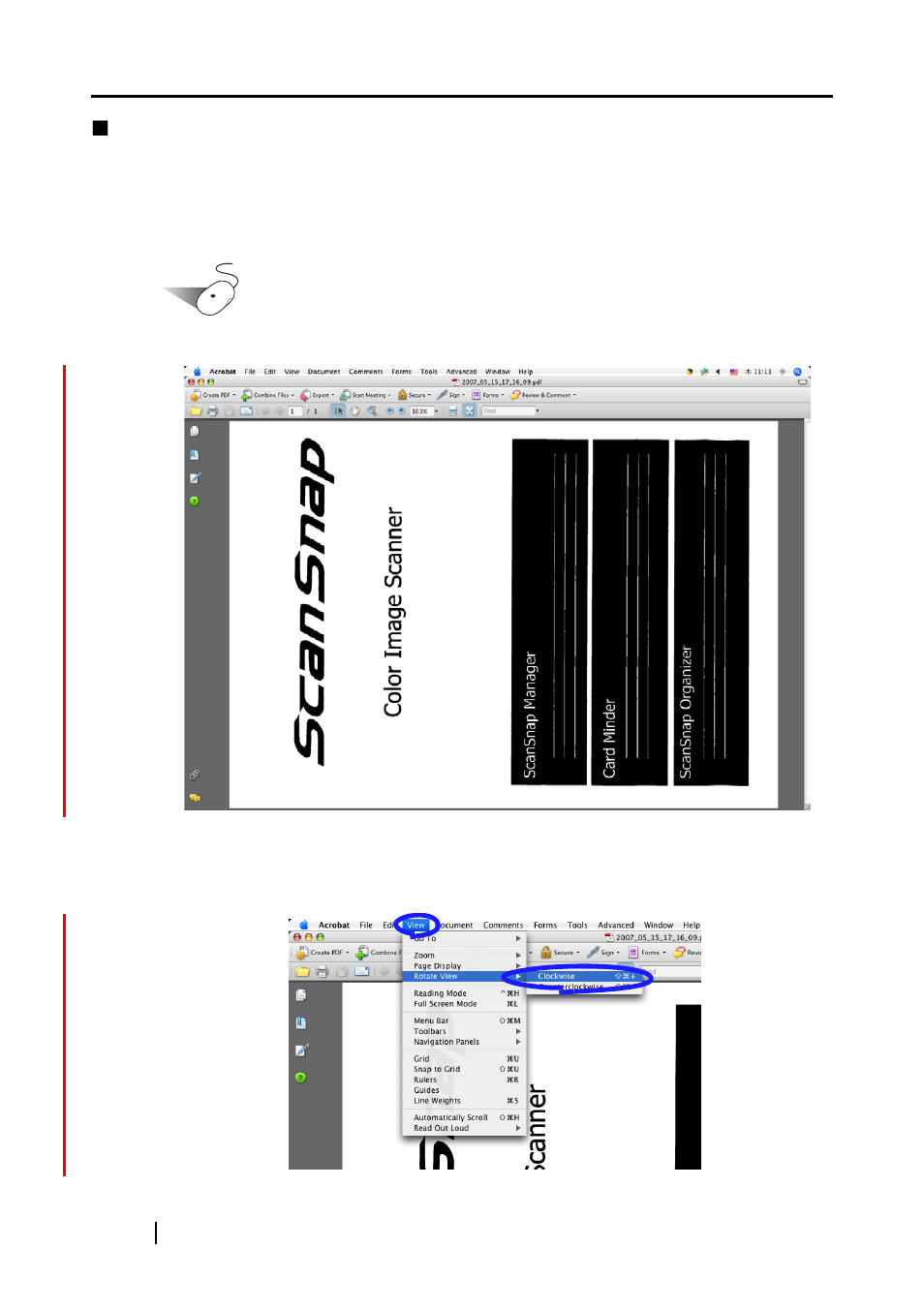 74 ■ rotating the page view of a pdf file | FUJITSU ScanSnap Color Image Scanner S510M User Manual | Page 90 / 171