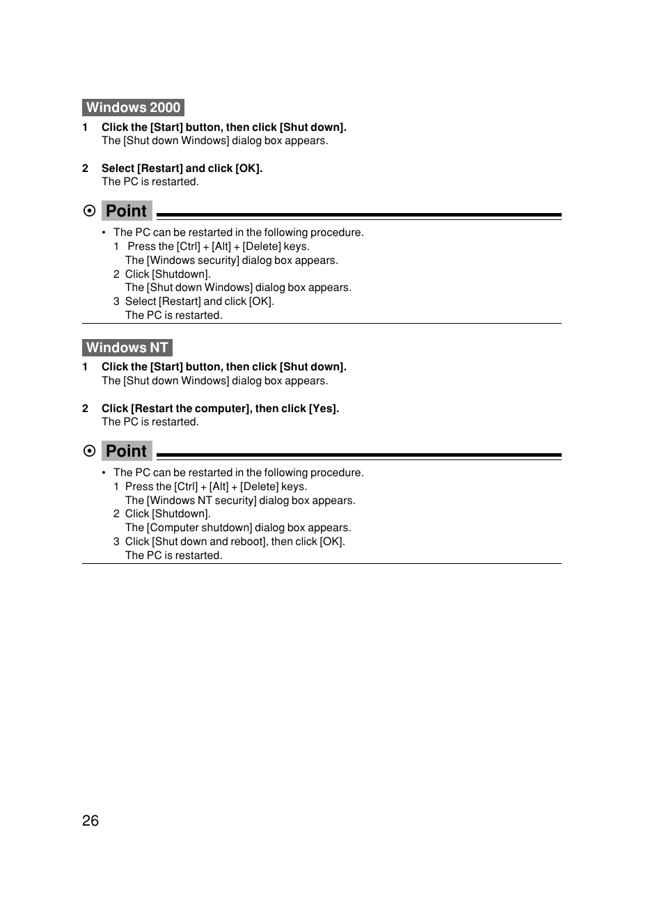 Point | FUJITSU 500 User Manual | Page 37 / 80