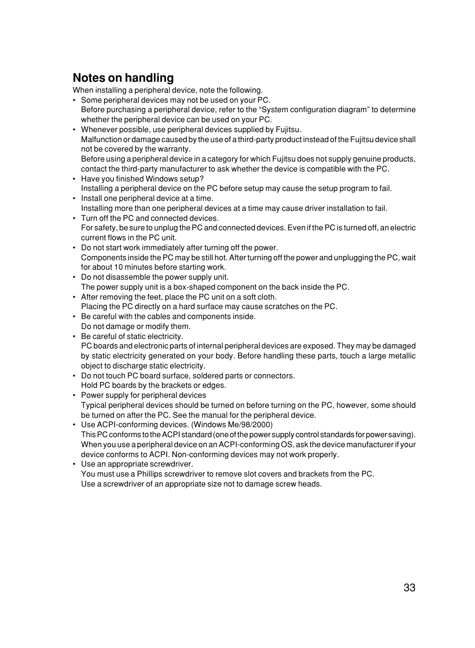 FUJITSU 500 User Manual | Page 44 / 80