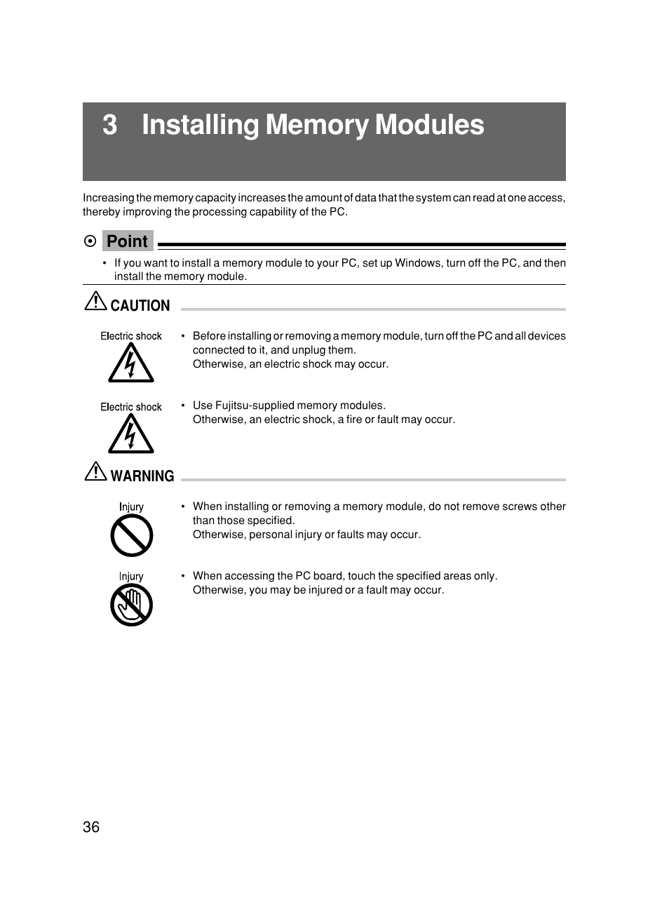 Point | FUJITSU 500 User Manual | Page 47 / 80