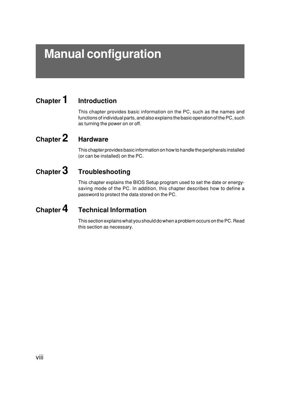 Manual configuration | FUJITSU 500 User Manual | Page 8 / 80