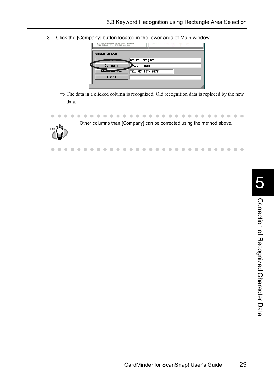 FUJITSU CardMinder User Manual | Page 35 / 46