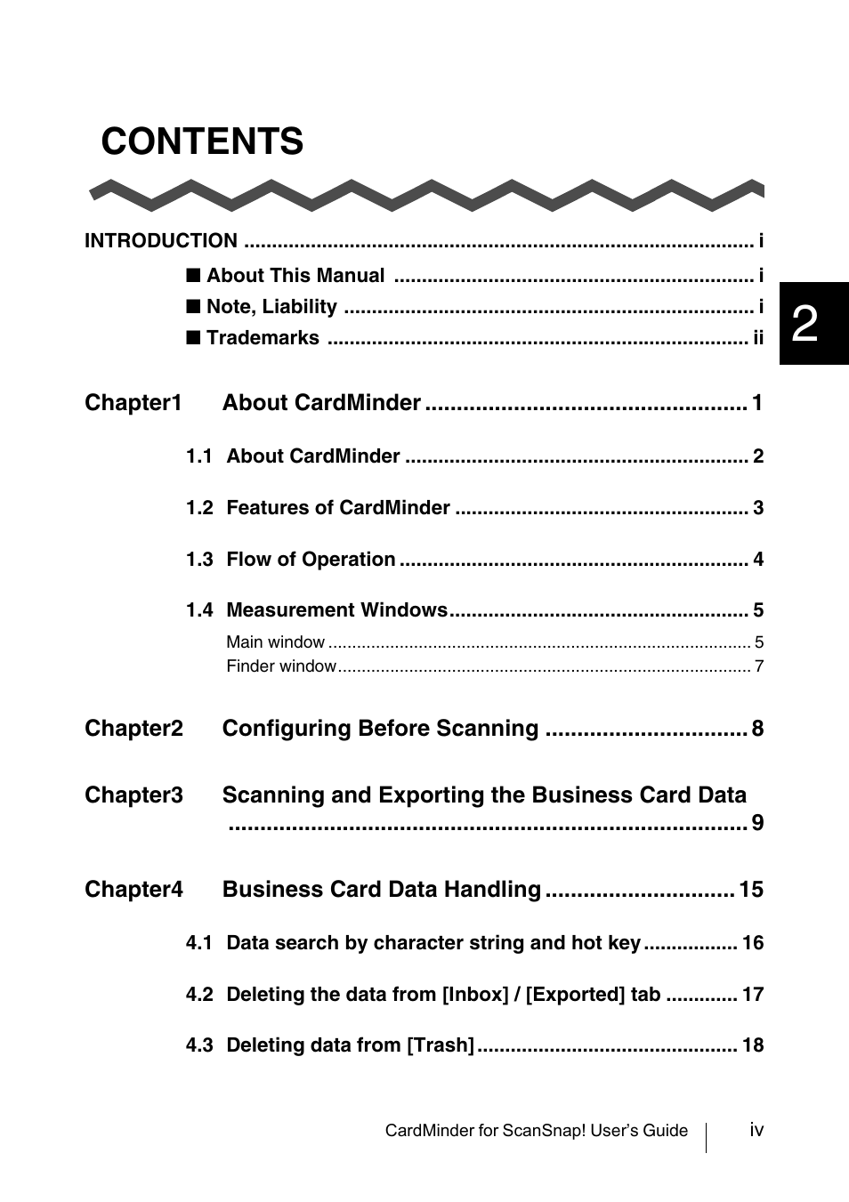 FUJITSU CardMinder User Manual | Page 5 / 46