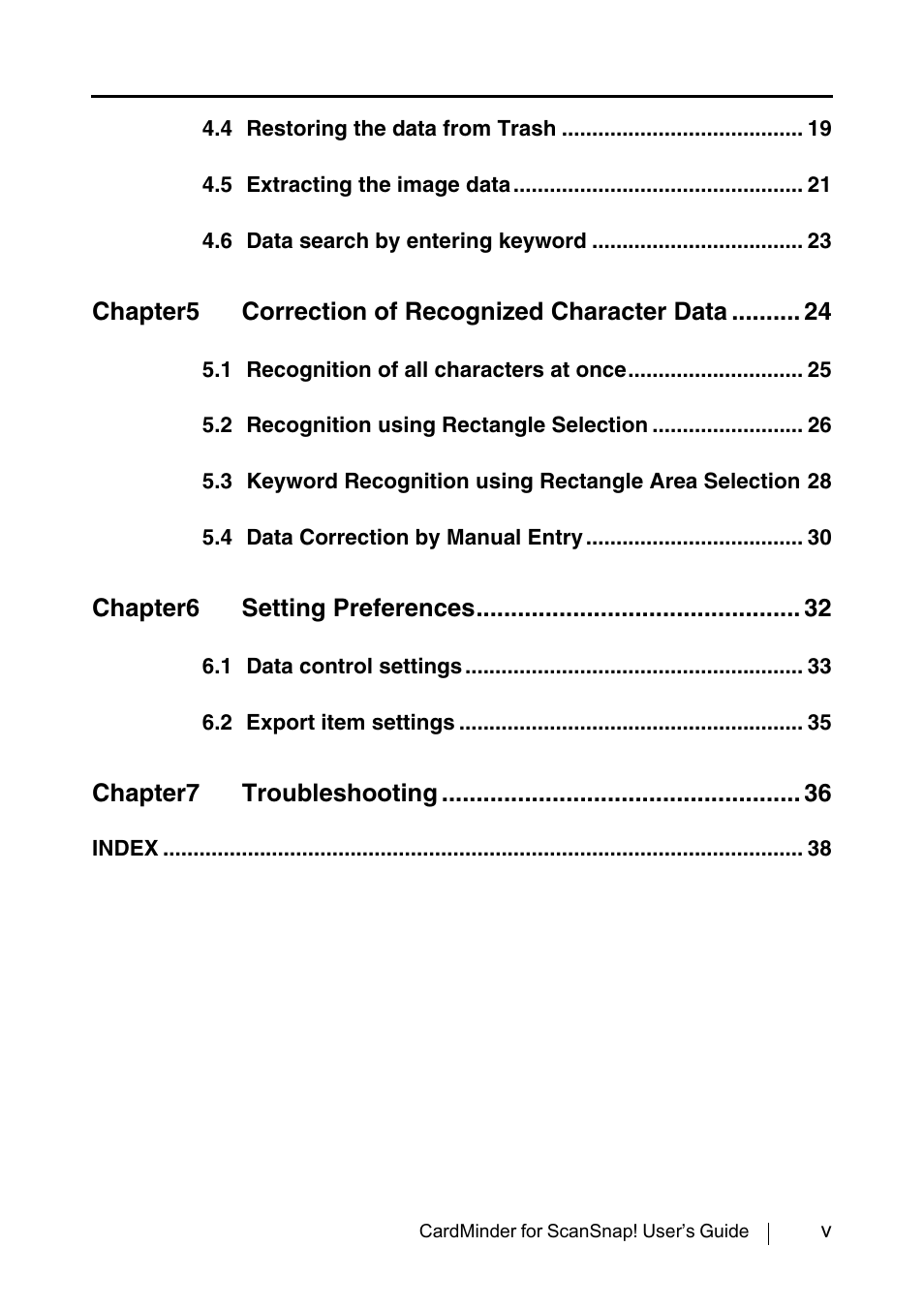FUJITSU CardMinder User Manual | Page 6 / 46