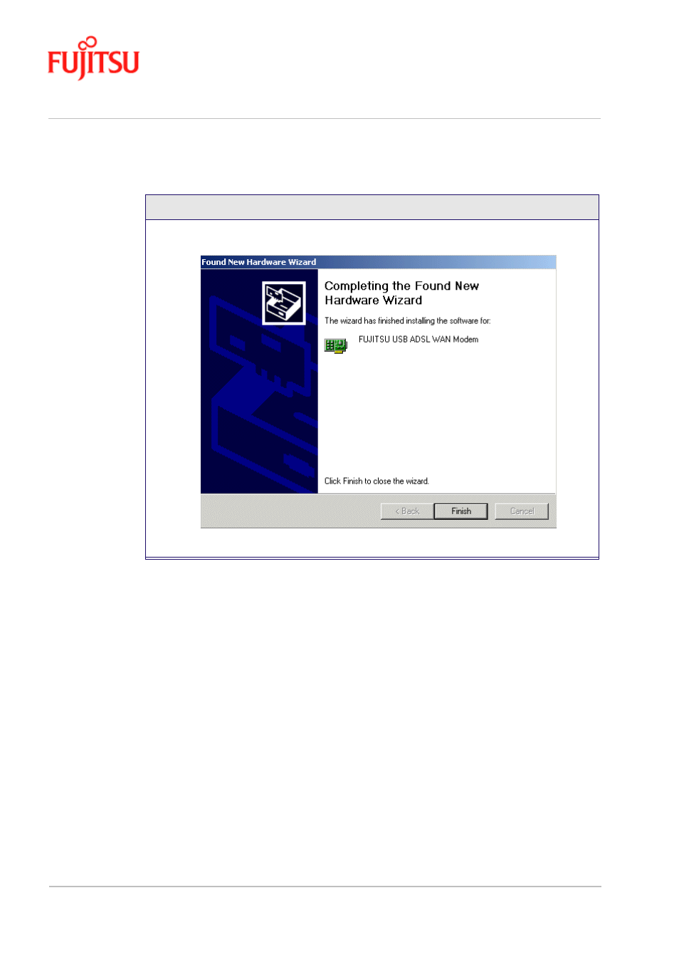 Procedure 2-5: software setup for windows xp | FUJITSU ISSUE 02 3XAX-00803AAS User Manual | Page 38 / 100