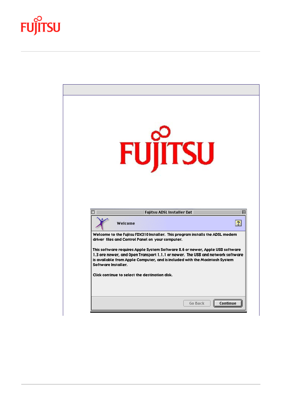Procedure 3-2: software setup for macintosh | FUJITSU ISSUE 02 3XAX-00803AAS User Manual | Page 56 / 100