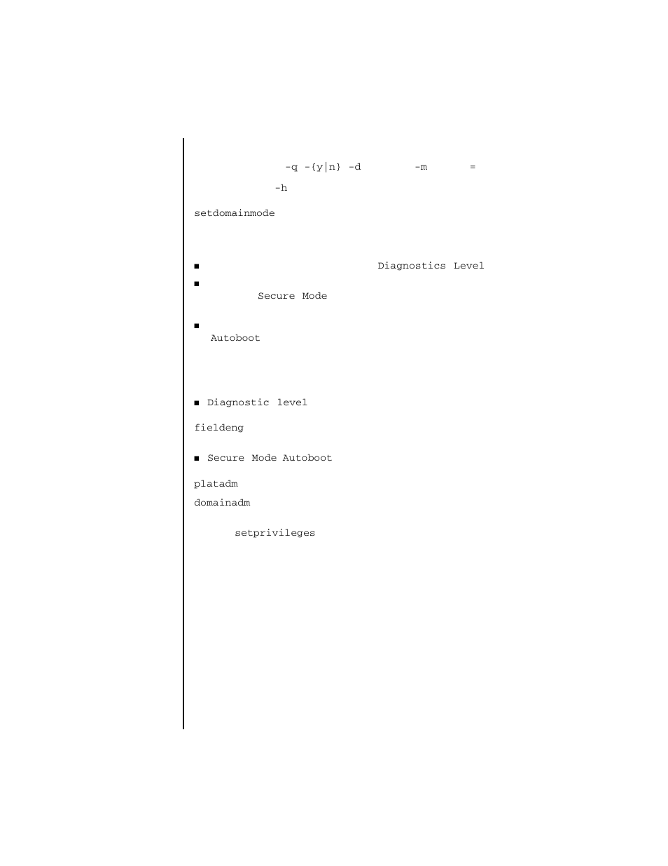 Setdomainmode | FUJITSU SPARC ENTERPRISE M4000 User Manual | Page 169 / 444