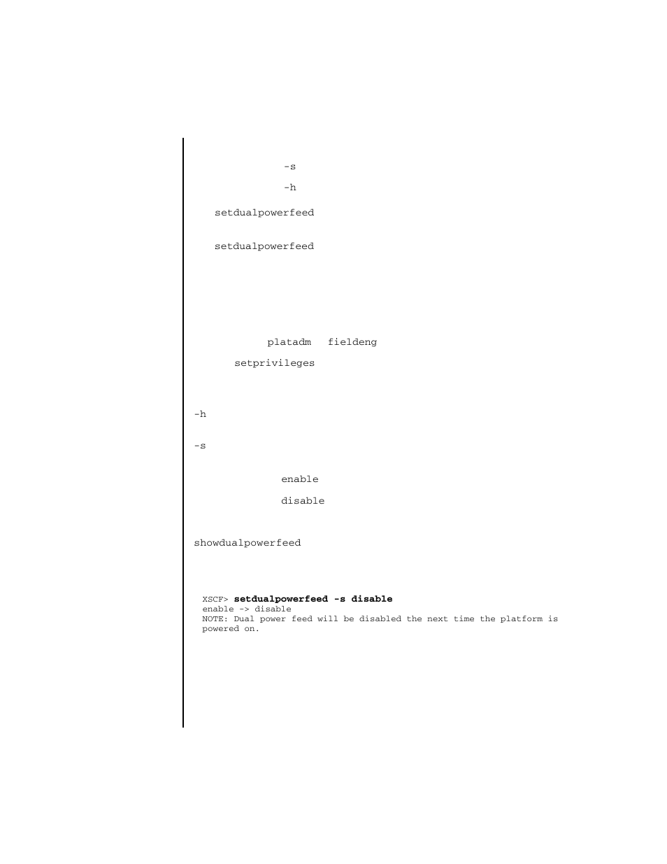 Setdualpowerfeed | FUJITSU SPARC ENTERPRISE M4000 User Manual | Page 179 / 444