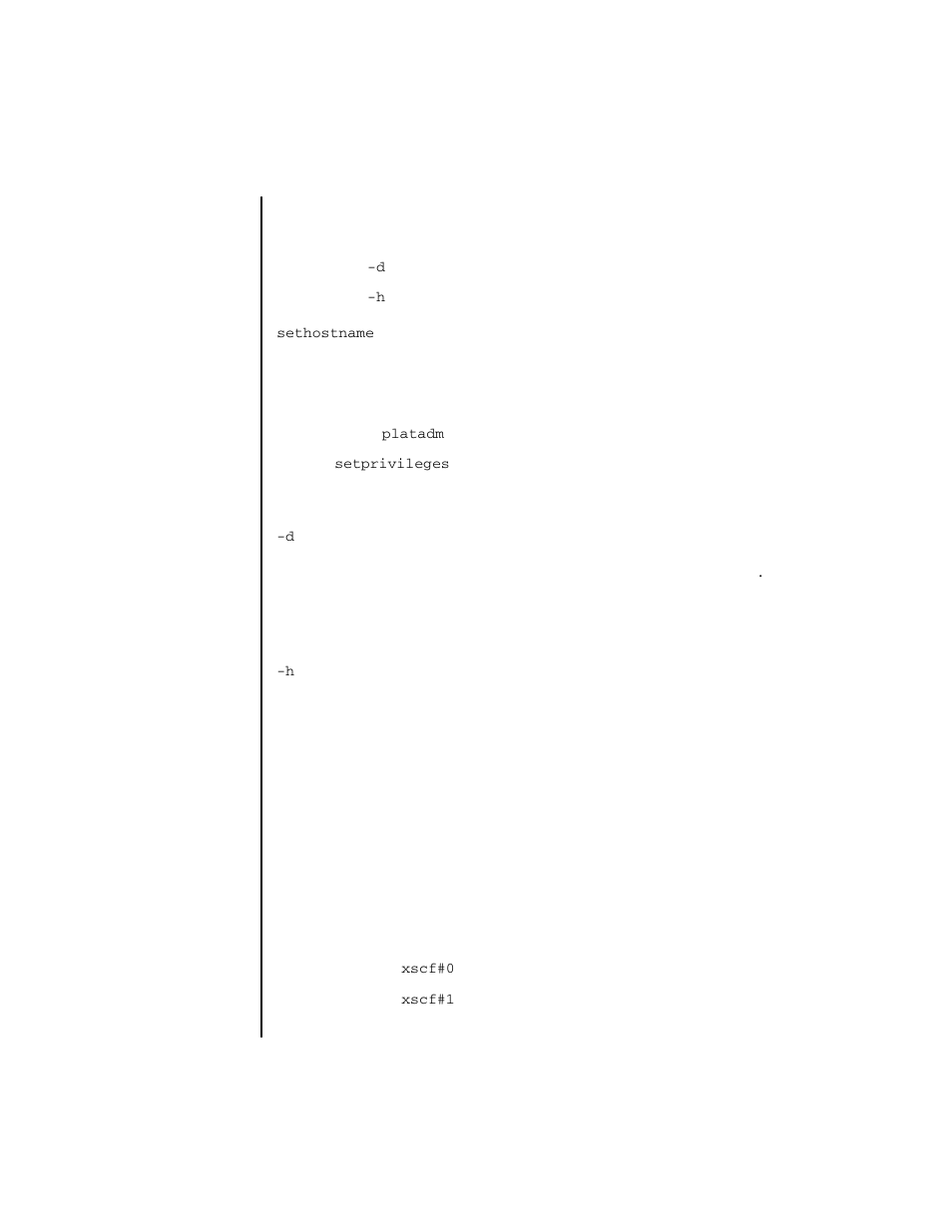 Sethostname | FUJITSU SPARC ENTERPRISE M4000 User Manual | Page 185 / 444