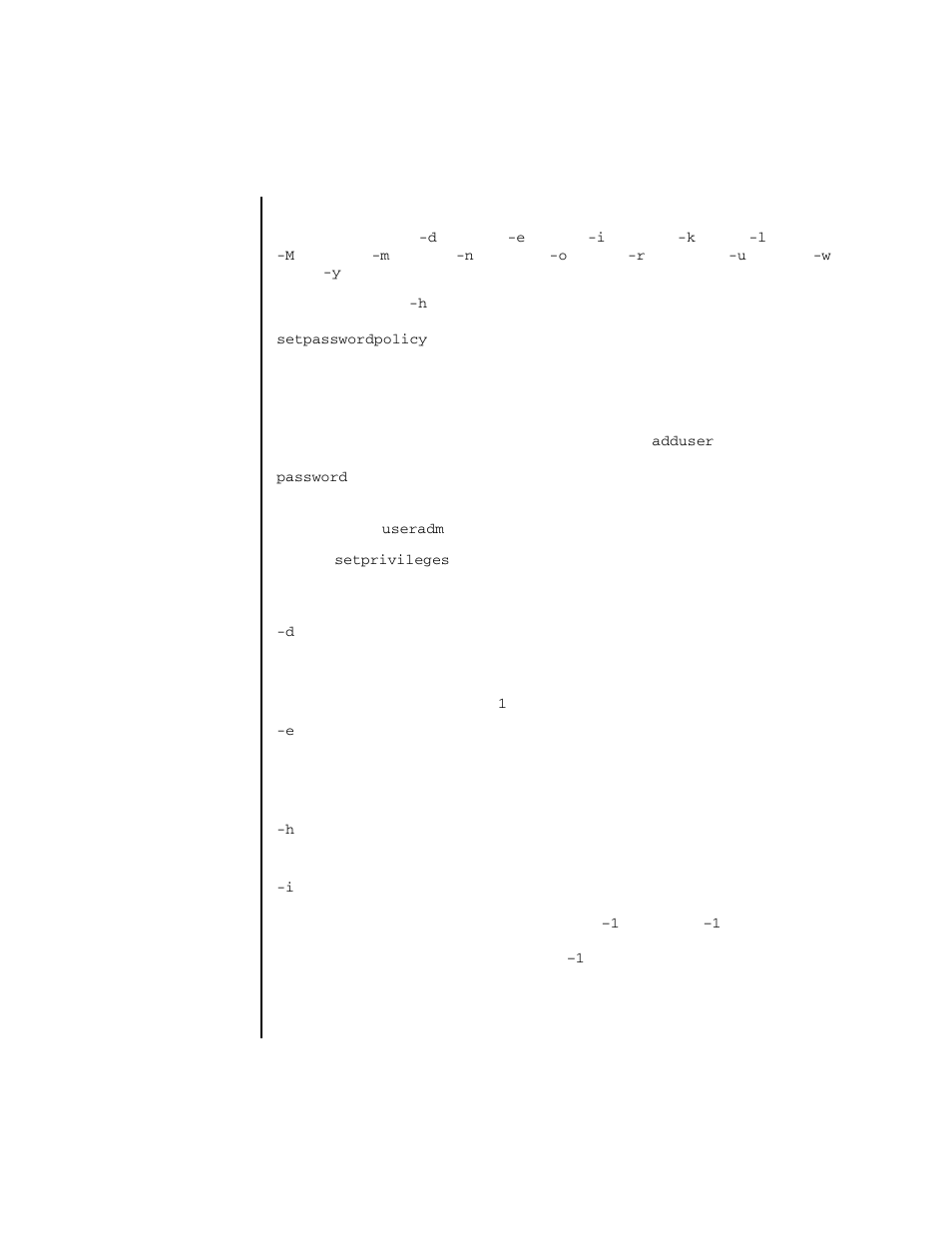 Setpasswordpolicy | FUJITSU SPARC ENTERPRISE M4000 User Manual | Page 215 / 444