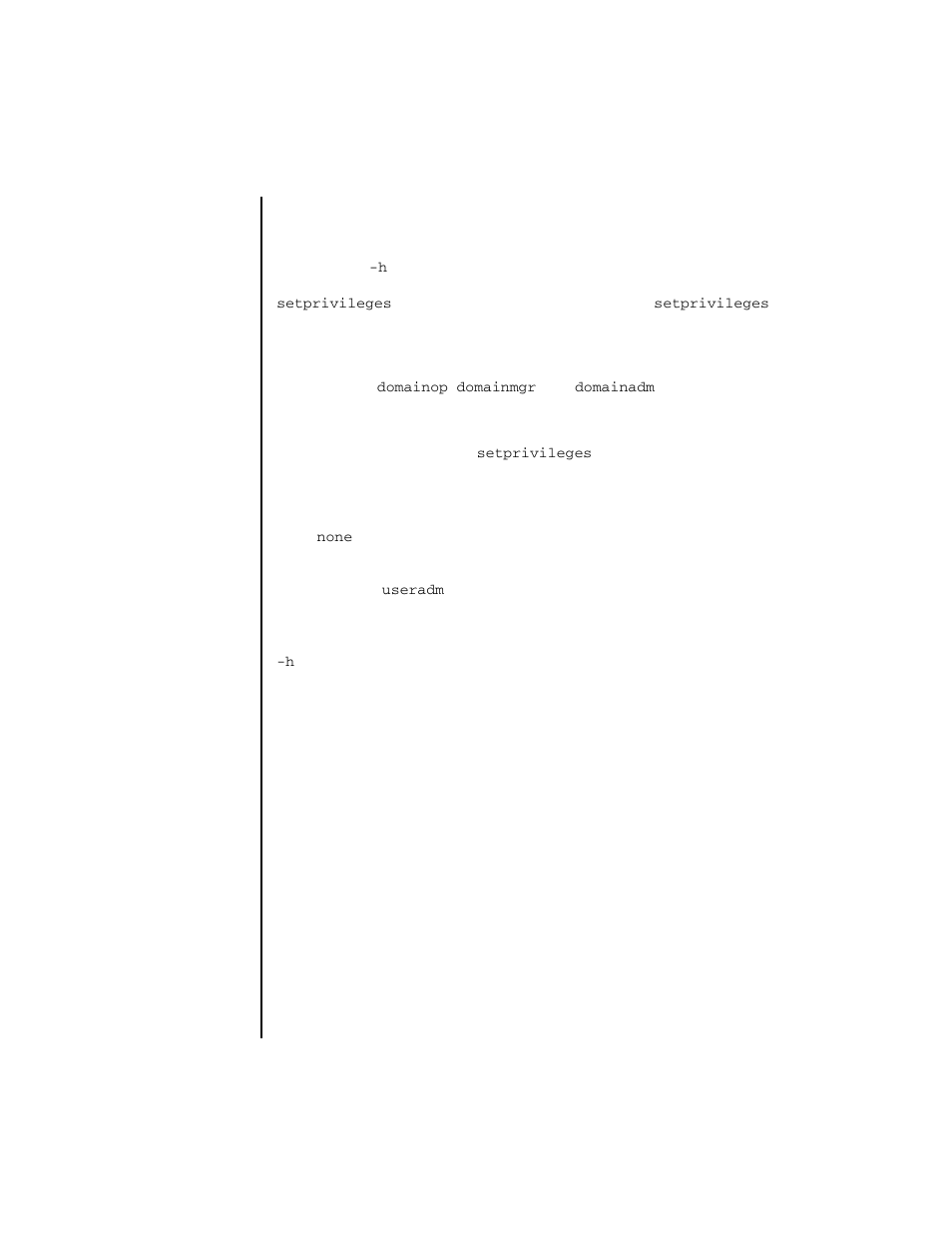 Setprivileges | FUJITSU SPARC ENTERPRISE M4000 User Manual | Page 221 / 444