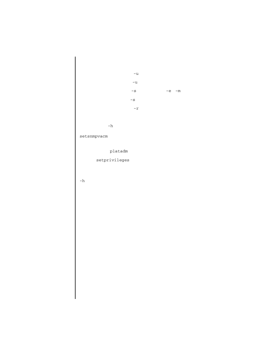 Setsnmpvacm | FUJITSU SPARC ENTERPRISE M4000 User Manual | Page 245 / 444