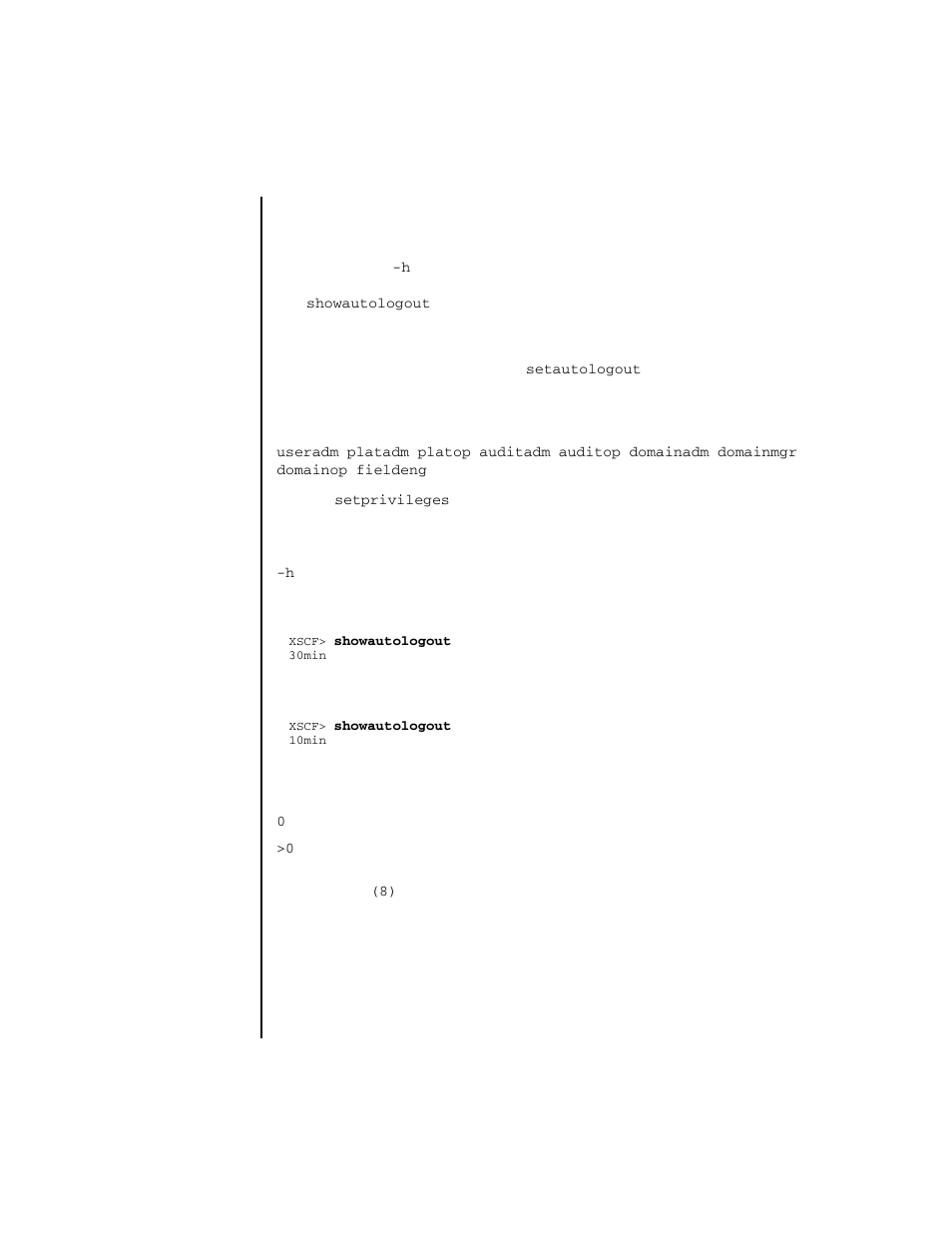 Showautologout | FUJITSU SPARC ENTERPRISE M4000 User Manual | Page 279 / 444
