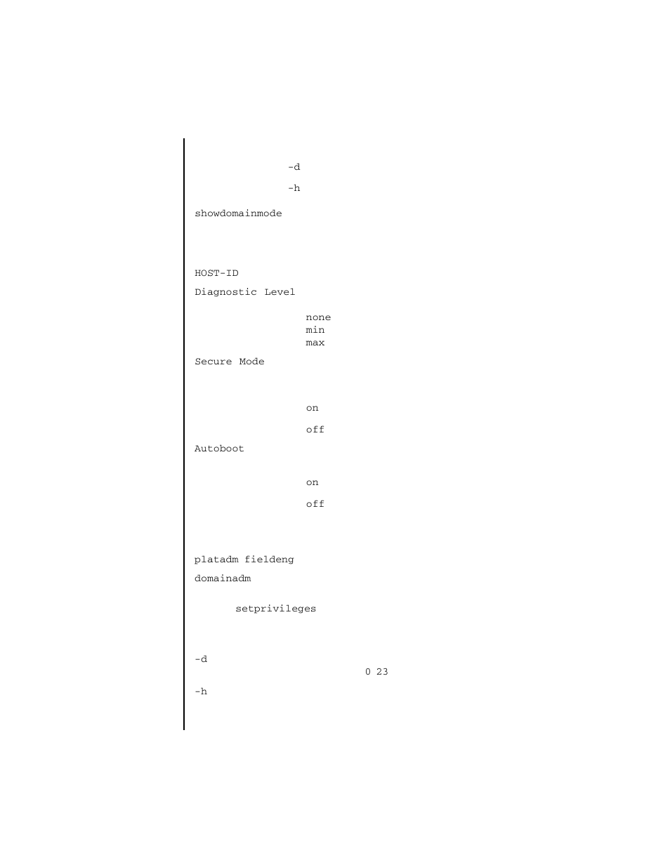 Showdomainmode | FUJITSU SPARC ENTERPRISE M4000 User Manual | Page 311 / 444