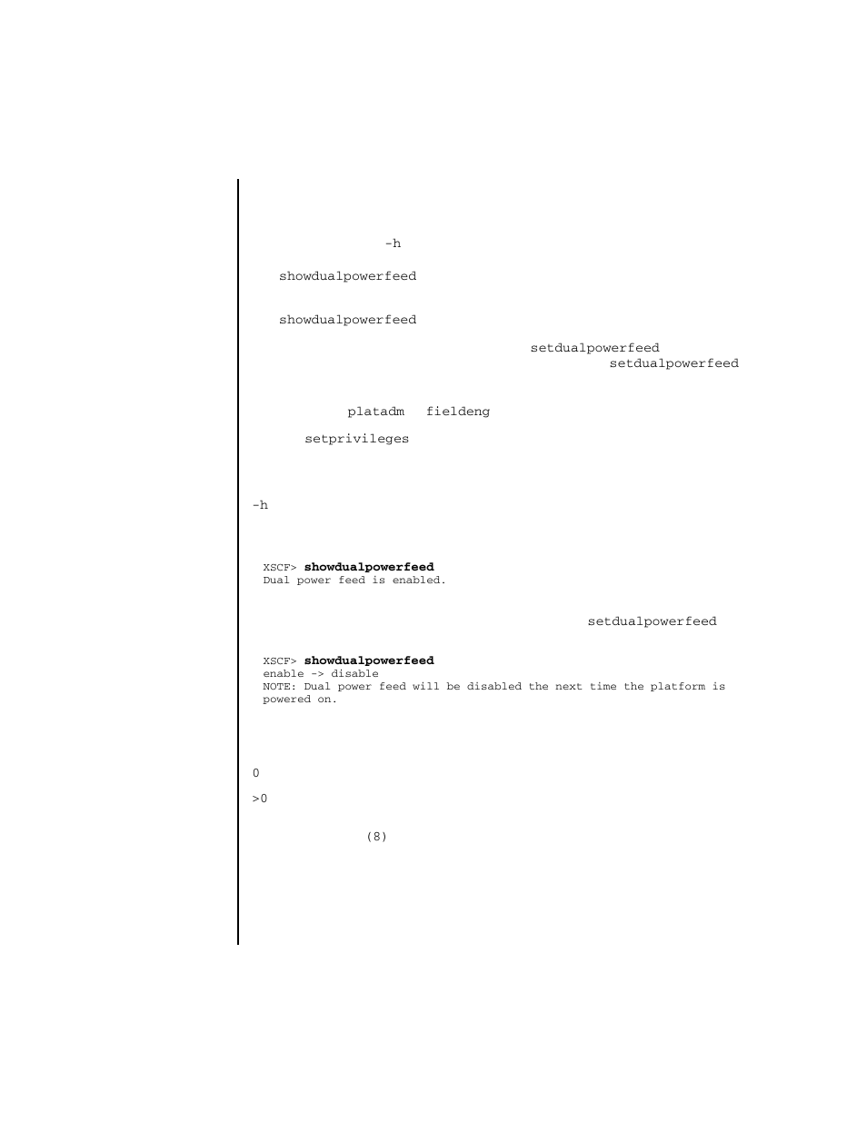 Showdualpowerfeed | FUJITSU SPARC ENTERPRISE M4000 User Manual | Page 319 / 444