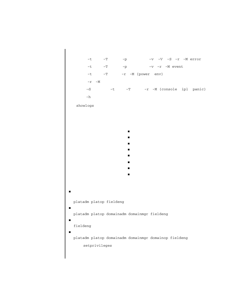 Showlogs | FUJITSU SPARC ENTERPRISE M4000 User Manual | Page 345 / 444