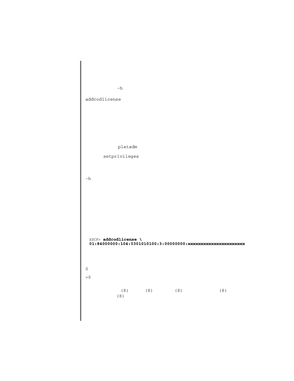 Addcodlicense | FUJITSU SPARC ENTERPRISE M4000 User Manual | Page 35 / 444