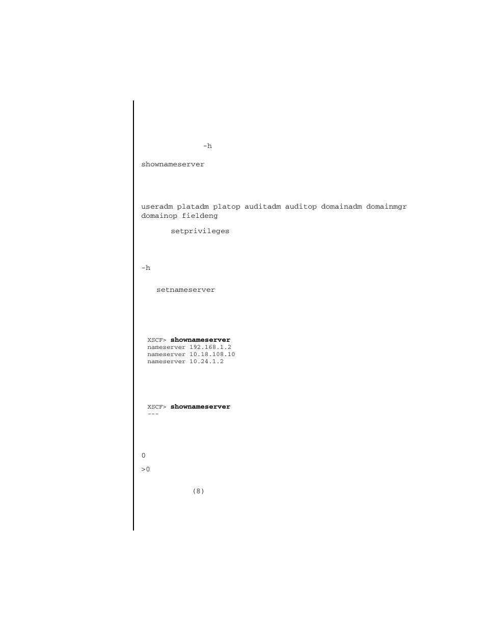 Shownameserver | FUJITSU SPARC ENTERPRISE M4000 User Manual | Page 363 / 444