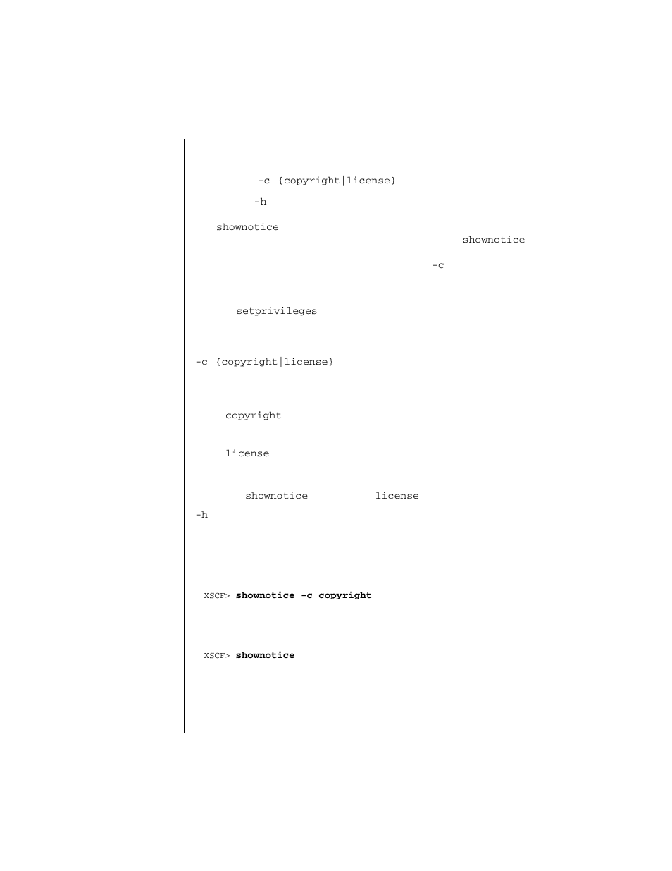 Shownotice | FUJITSU SPARC ENTERPRISE M4000 User Manual | Page 371 / 444