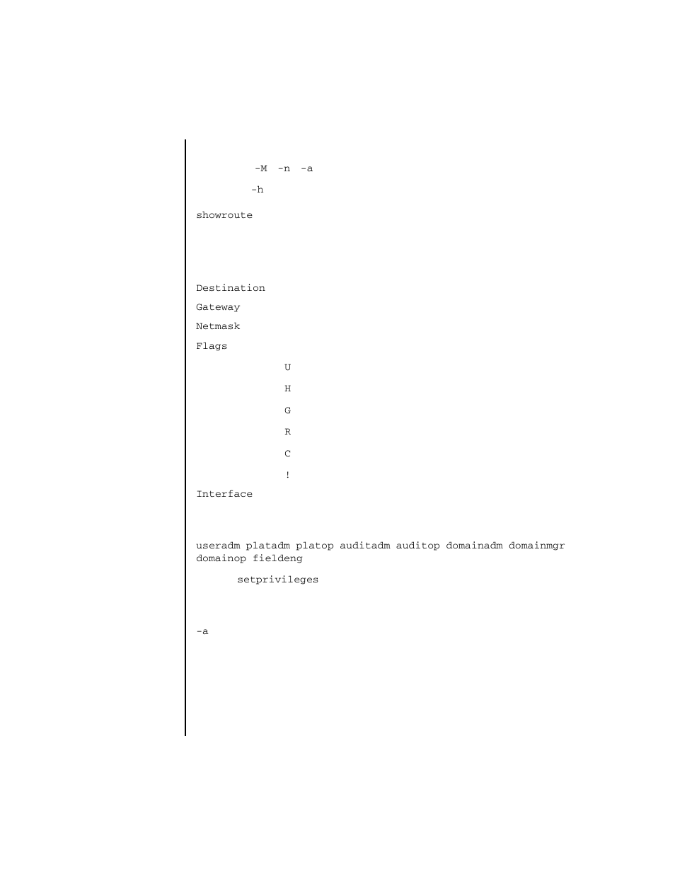Showroute | FUJITSU SPARC ENTERPRISE M4000 User Manual | Page 381 / 444
