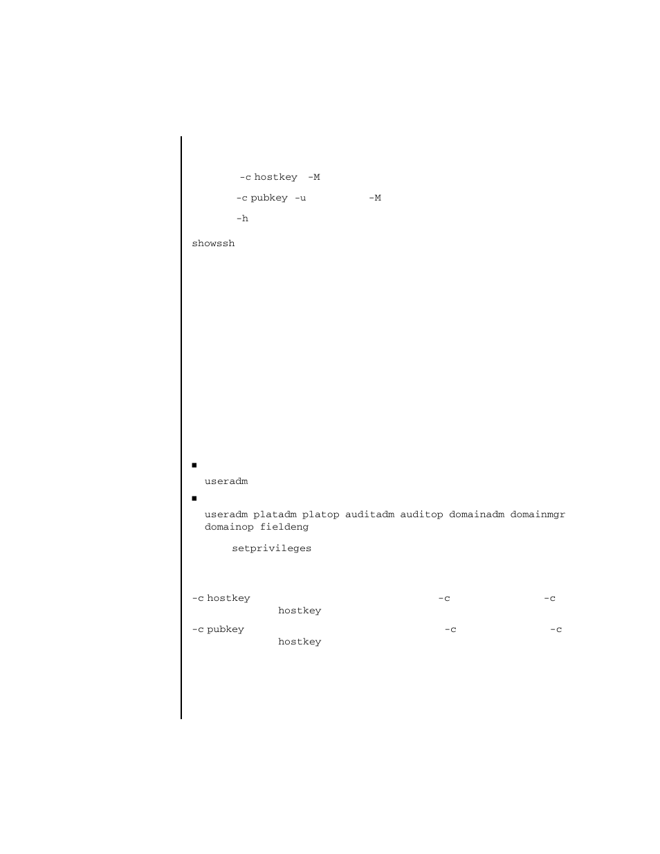 Showssh | FUJITSU SPARC ENTERPRISE M4000 User Manual | Page 395 / 444