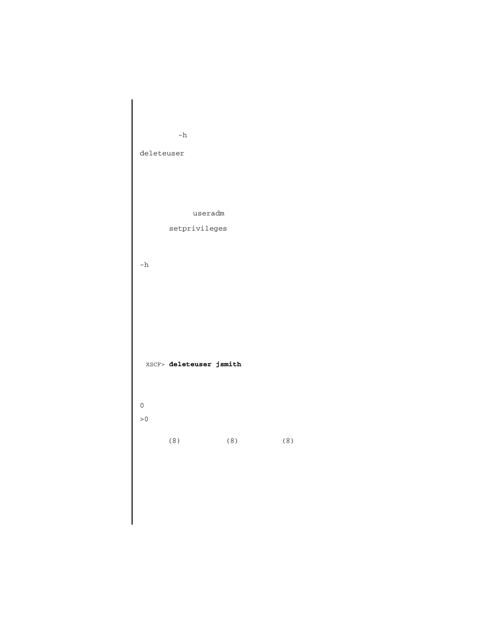 Deleteuser | FUJITSU SPARC ENTERPRISE M4000 User Manual | Page 63 / 444