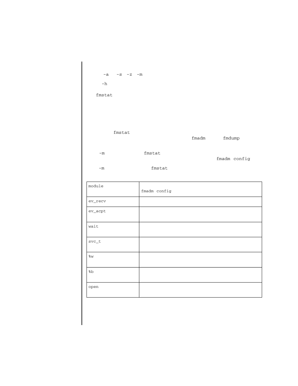 Fmstat | FUJITSU SPARC ENTERPRISE M4000 User Manual | Page 85 / 444