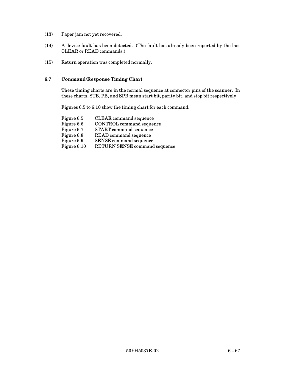 7 command/response timing chart, Command/response timing chart | FUJITSU 50FH5037E-02 User Manual | Page 117 / 142