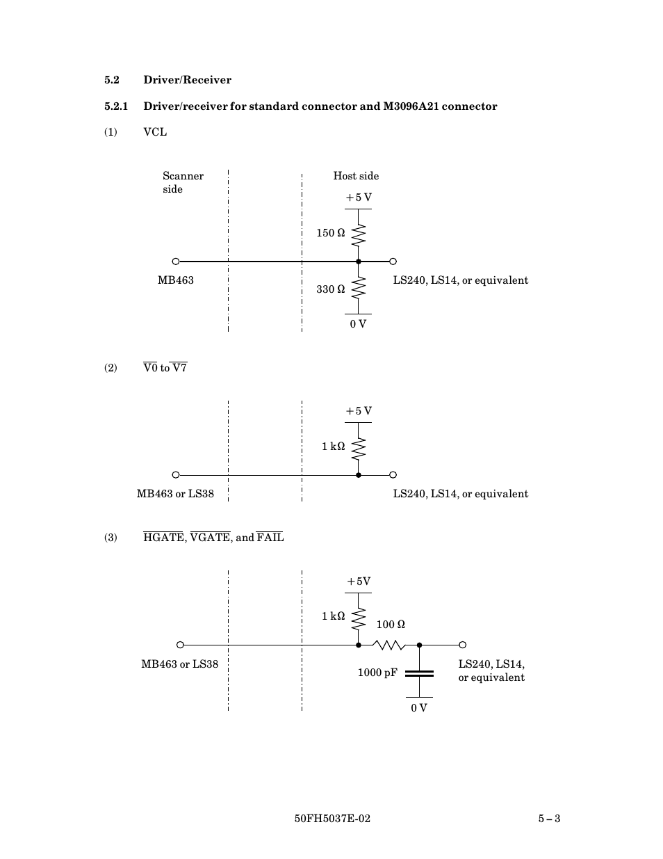 2 driver/receiver, Driver/receiver $ 3 | FUJITSU 50FH5037E-02 User Manual | Page 41 / 142