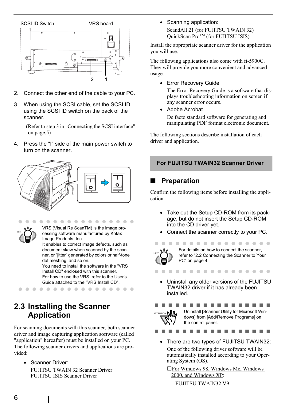 3 installing the scanner application, Preparation | FUJITSU fi-5900C User Manual | Page 14 / 30
