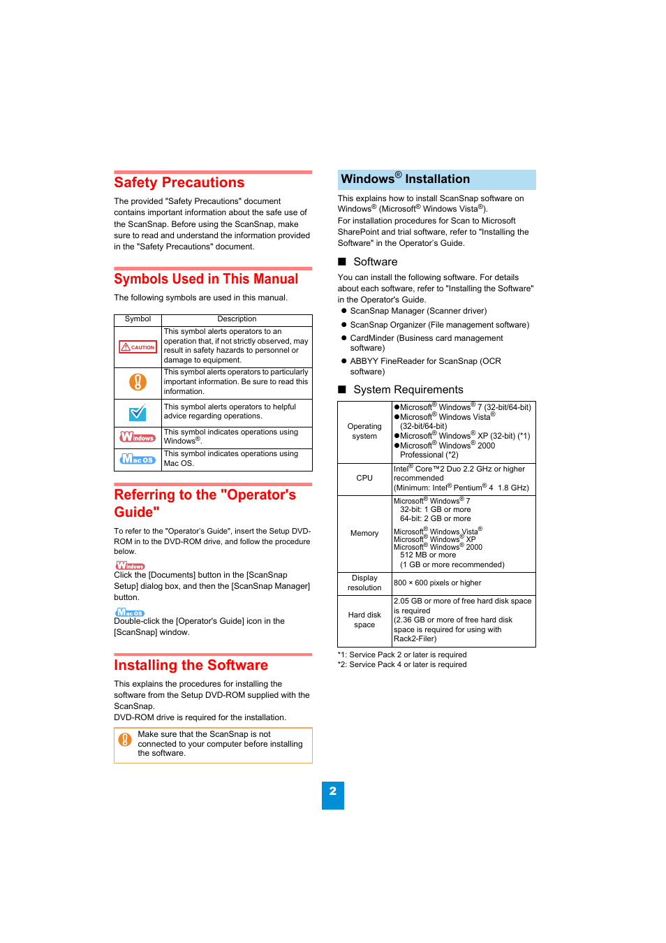 Safety precautions, Symbols used in this manual, Referring to the 