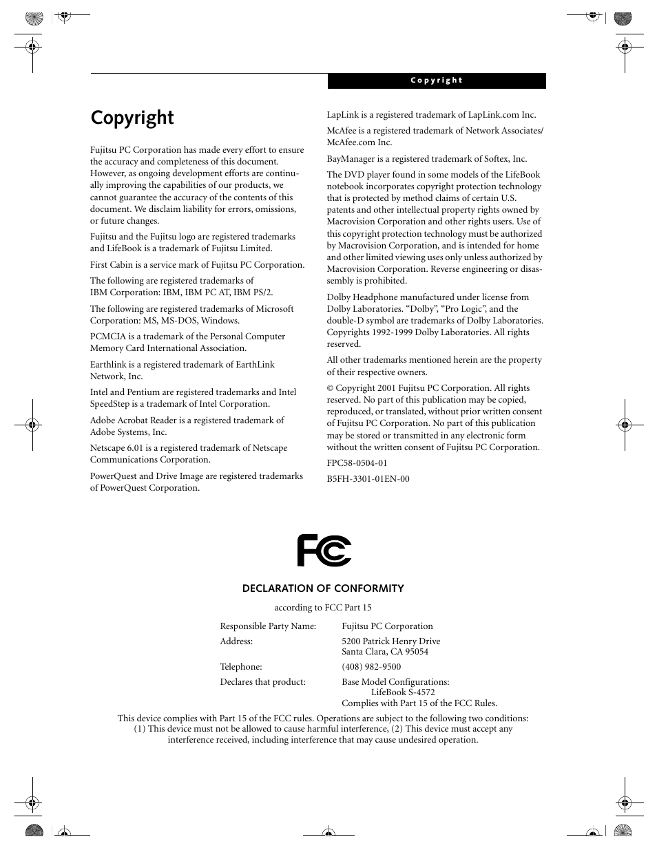 FUJITSU DVD Player User Manual | 108 pages