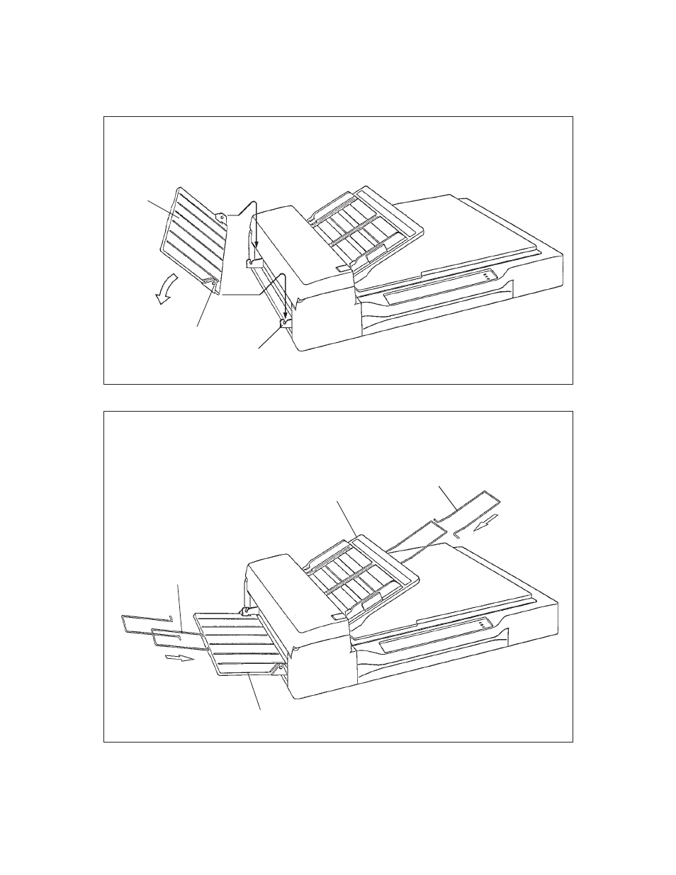 4 mounting the stacker, Mounting the stacker -5, Mounting the stacker | FUJITSU M3096EX/GX User Manual | Page 26 / 53