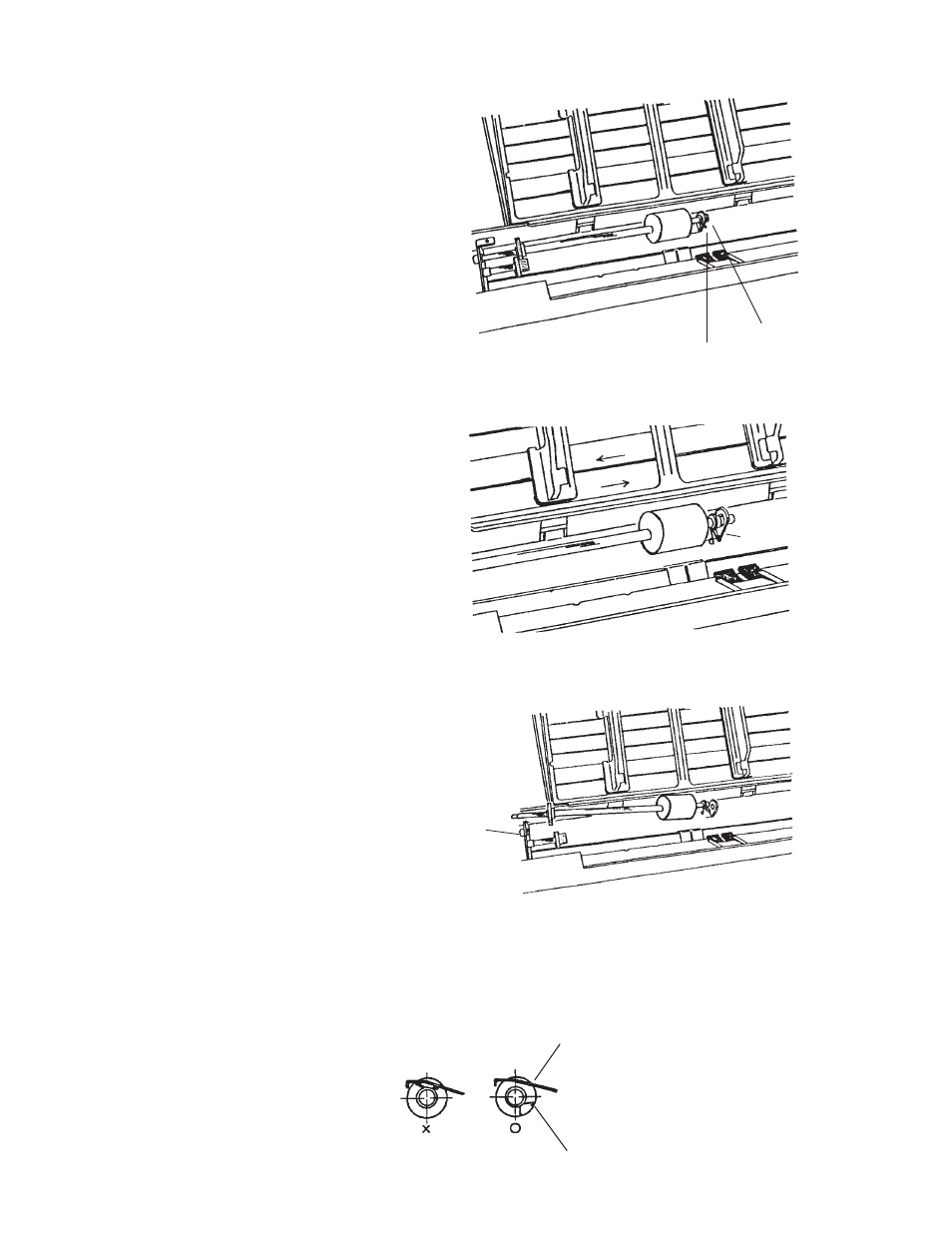 Move the retaining spring -6, Slide the pick roller -6, Remove the pick roller -6 | FUJITSU M3096EX/GX User Manual | Page 43 / 53