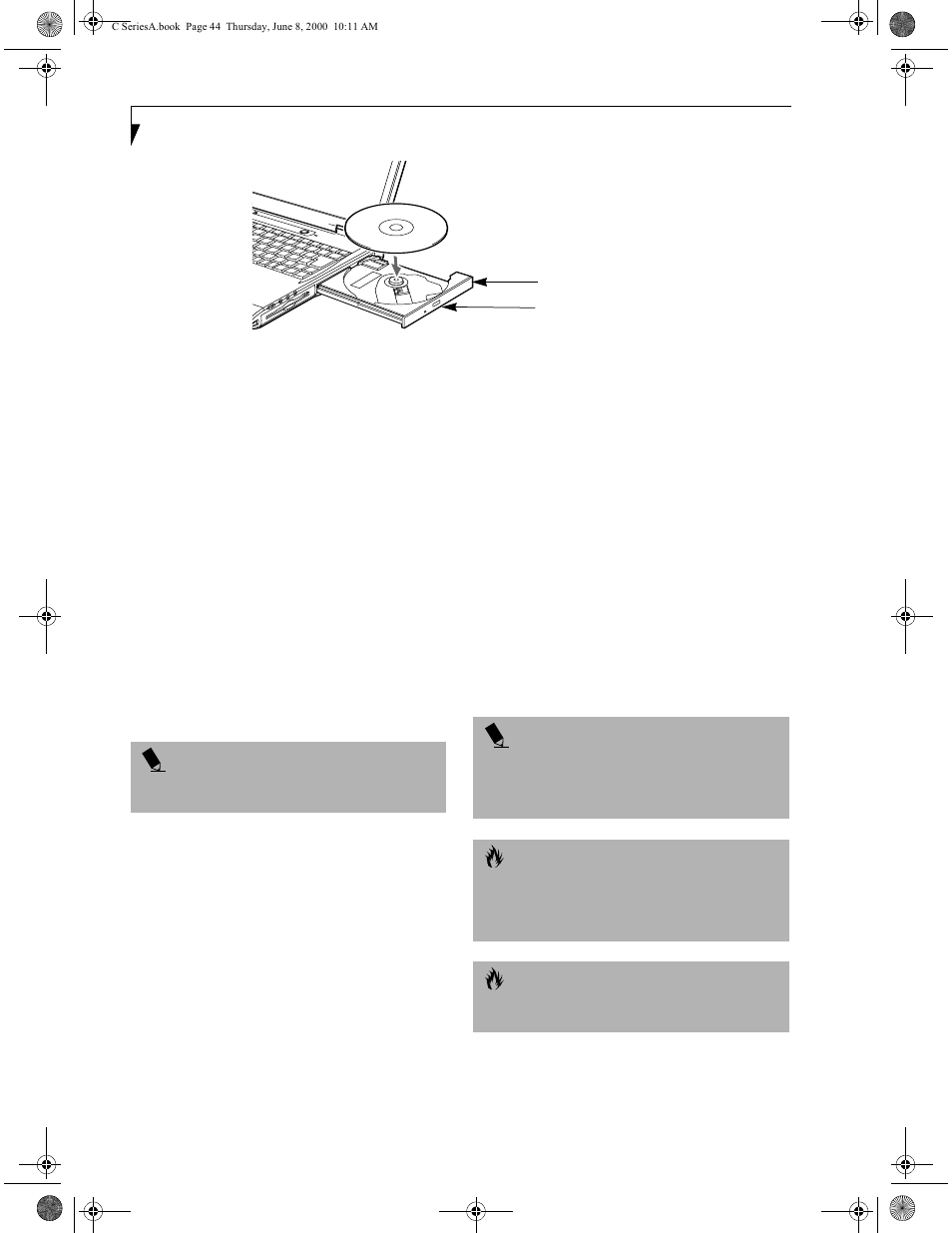 Dvd drive, Dvd player software, Installing the dvd player software | Un-installing the dvd player software, Loading a dvd/cd, Dvd player software loading a dvd/cd | FUJITSU LIFEBOOK C6577 User Manual | Page 54 / 102