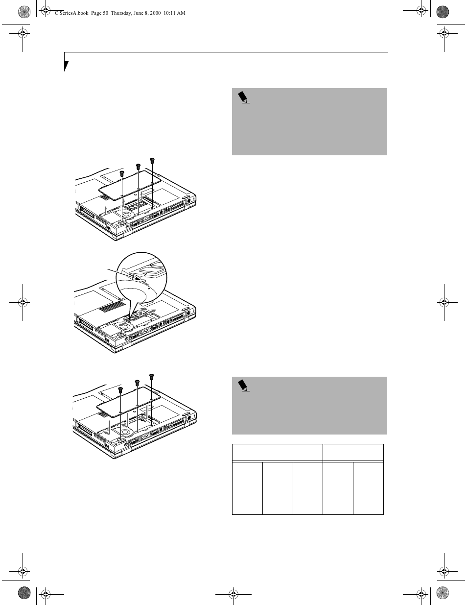Removing a memory upgrade module, Of new memory capacity | FUJITSU LIFEBOOK C6577 User Manual | Page 60 / 102