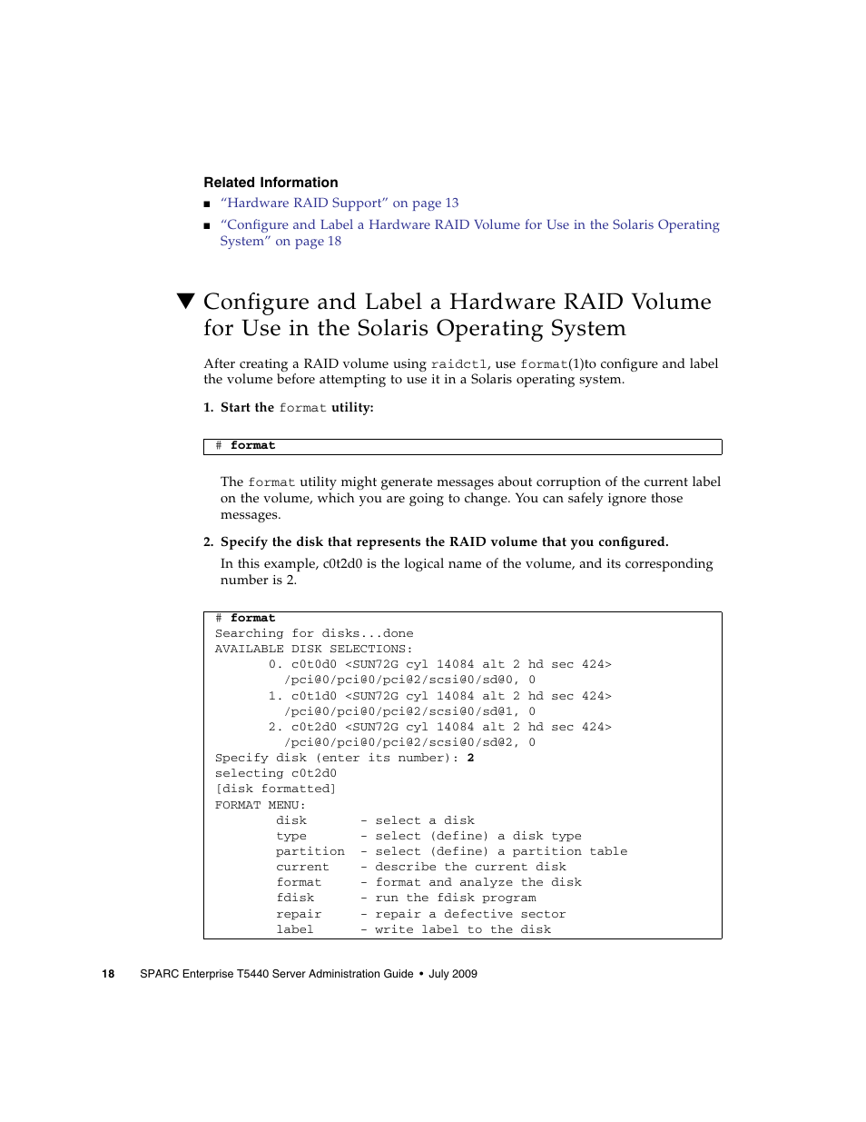 Related information, Operating system, Configure and label a | FUJITSU Sparc Enterprise Server T5440 User Manual | Page 34 / 72
