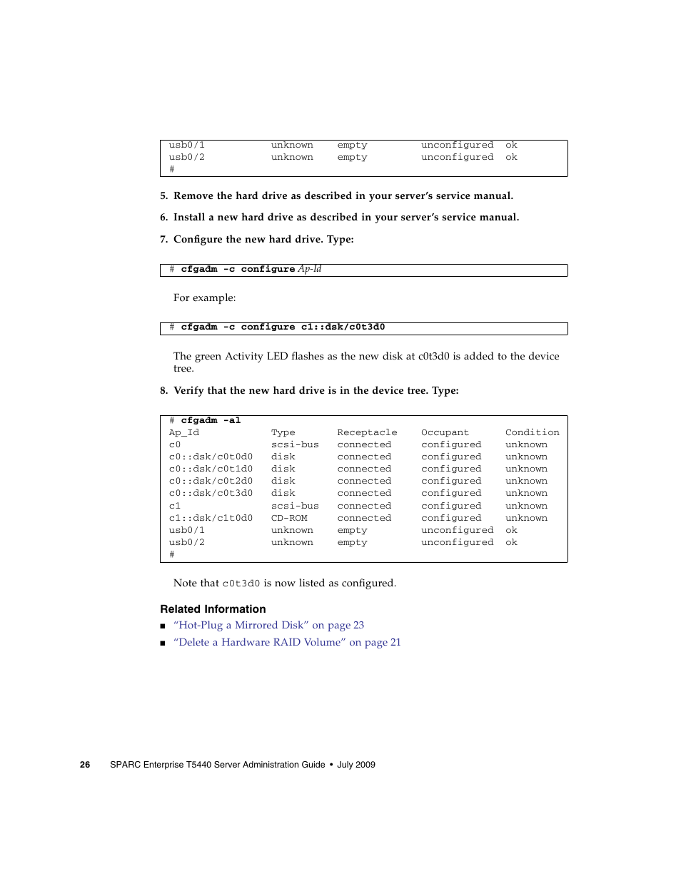 Related information | FUJITSU Sparc Enterprise Server T5440 User Manual | Page 42 / 72