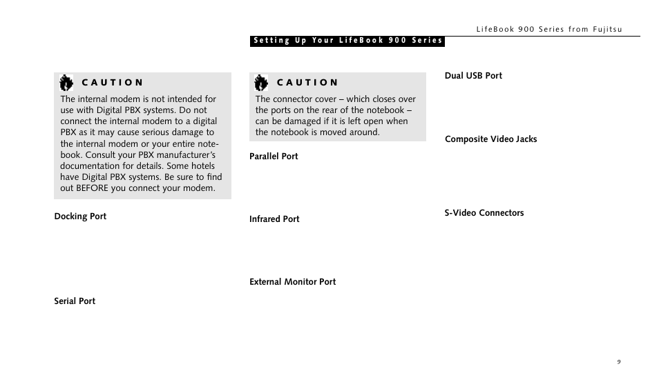 FUJITSU LIFEBOOK 990TX2 User Manual | Page 20 / 209