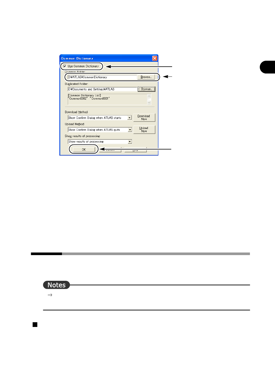 3 creating a common dictionary, Creating a common dictionary | FUJITSU Atlas V14 BIWD-0991-01ENK(00) User Manual | Page 170 / 302