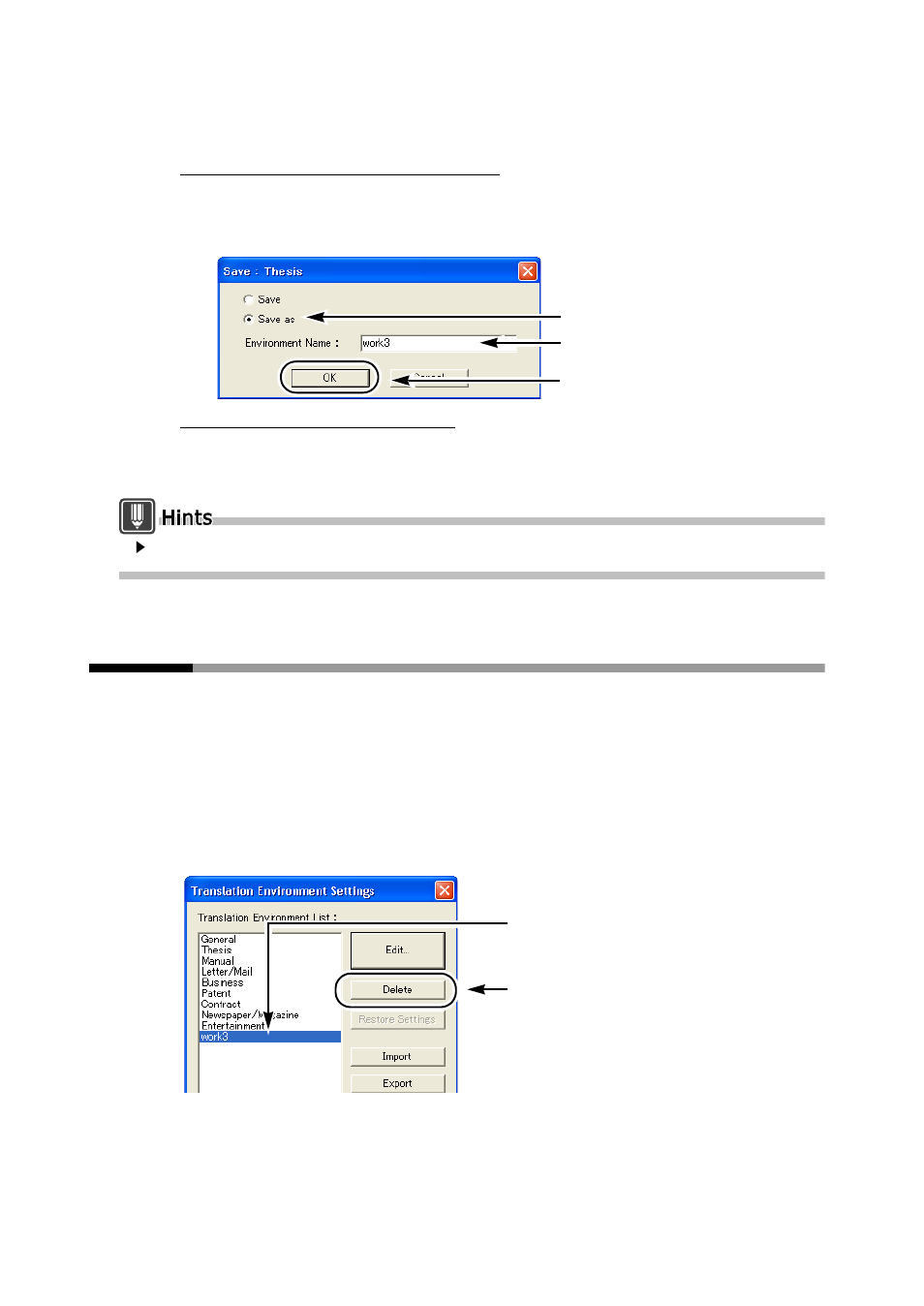 3 deleting translation environments, Deleting translation environments | FUJITSU Atlas V14 BIWD-0991-01ENK(00) User Manual | Page 267 / 302