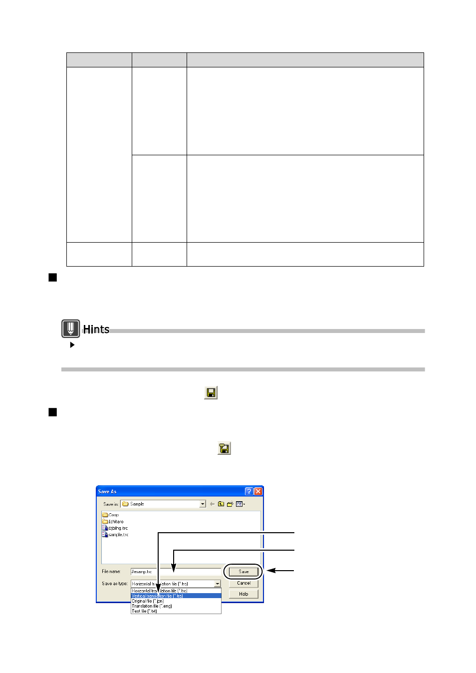 Save, Save as | FUJITSU Atlas V14 BIWD-0991-01ENK(00) User Manual | Page 67 / 302