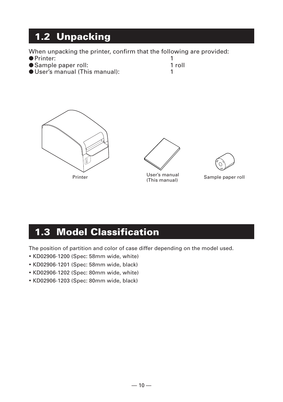 2 unpacking, 3 model classification | FUJITSU KD96009-0648 User Manual | Page 13 / 30
