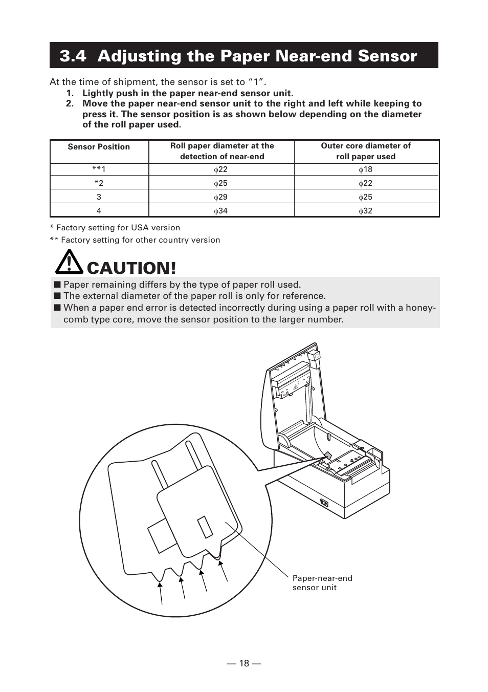 4 adjusting the paper near-end sensor, Caution | FUJITSU KD96009-0648 User Manual | Page 21 / 30