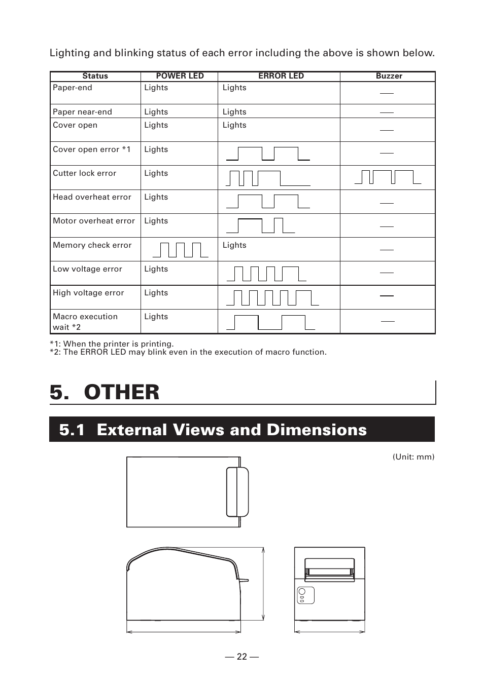 Other, 1 external views and dimensions | FUJITSU KD96009-0648 User Manual | Page 25 / 30